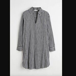 H&M Collared Dress - black checked - XS